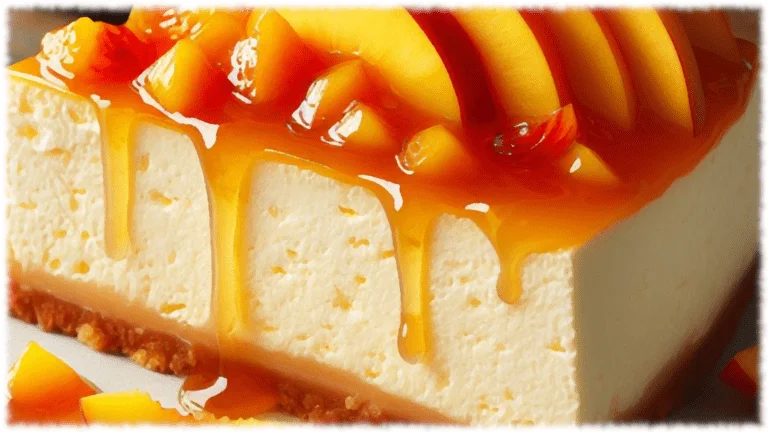 Enjoy Mororo Peach Cheesecake