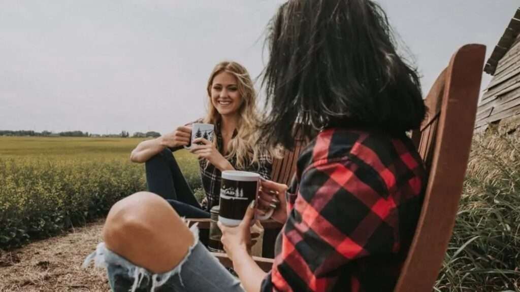 Enjoying Coffee with friends